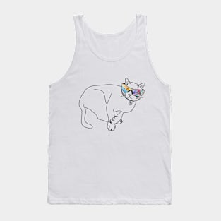 This cool cat has some sweet reflective sunglasses! Tank Top